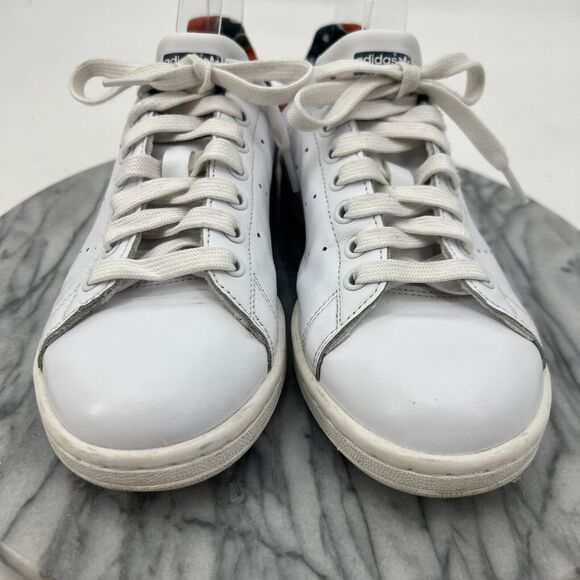 Adidas Womens 7 Stan Smith Tennis Shoe White Low Top Classic Lace Up Sneaker - Picture 3 of 11